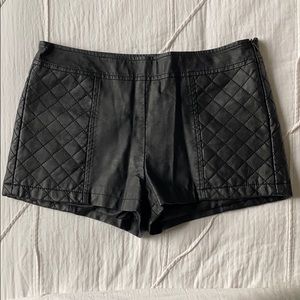 Foreign Exchange Faux Leather Shorts, High Rise L